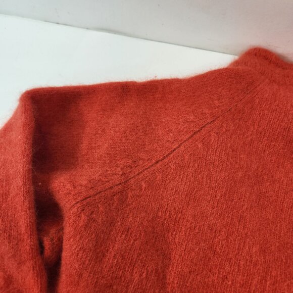 Edelfinette Mock Turtleneck Sweater Vintage Reddish Orange - Picture 9 of 11